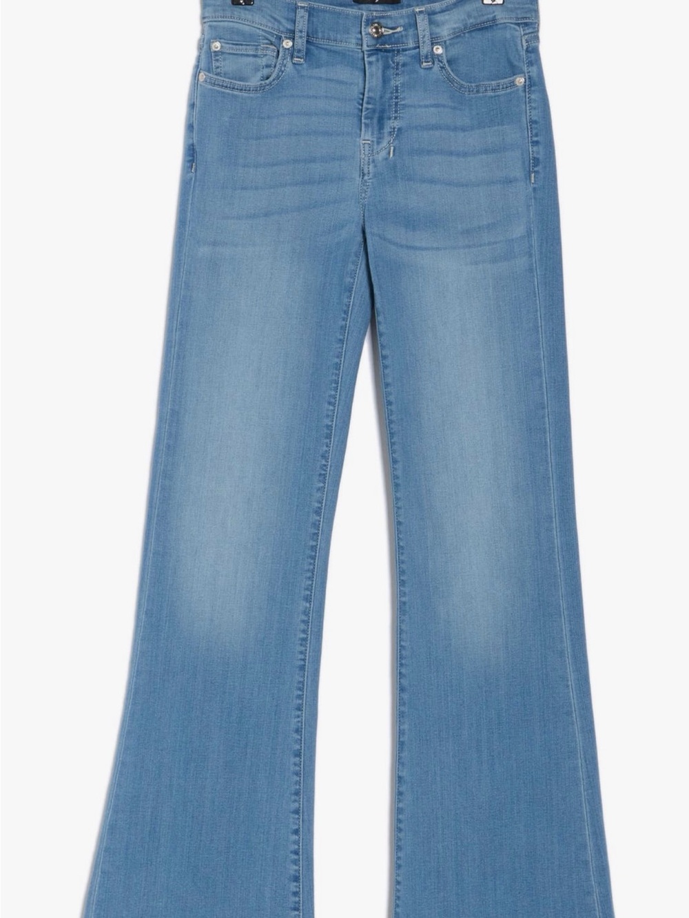 7 For All Mankind Light Blue Wide-Leg Flare Jeans